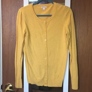 Yellow Button Up Cardigan